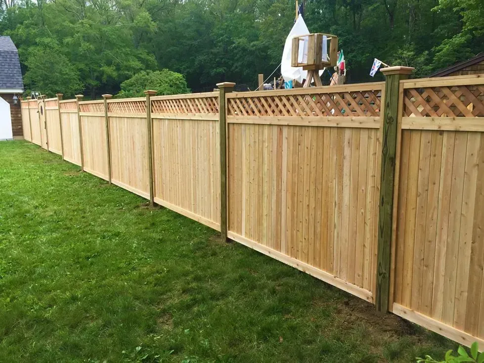 Cedar wood fence project 1