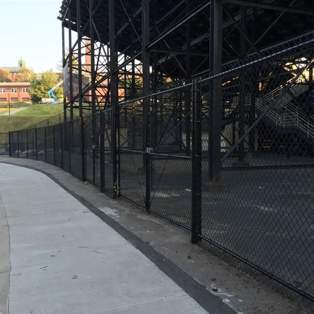 Galvanized chain link fence